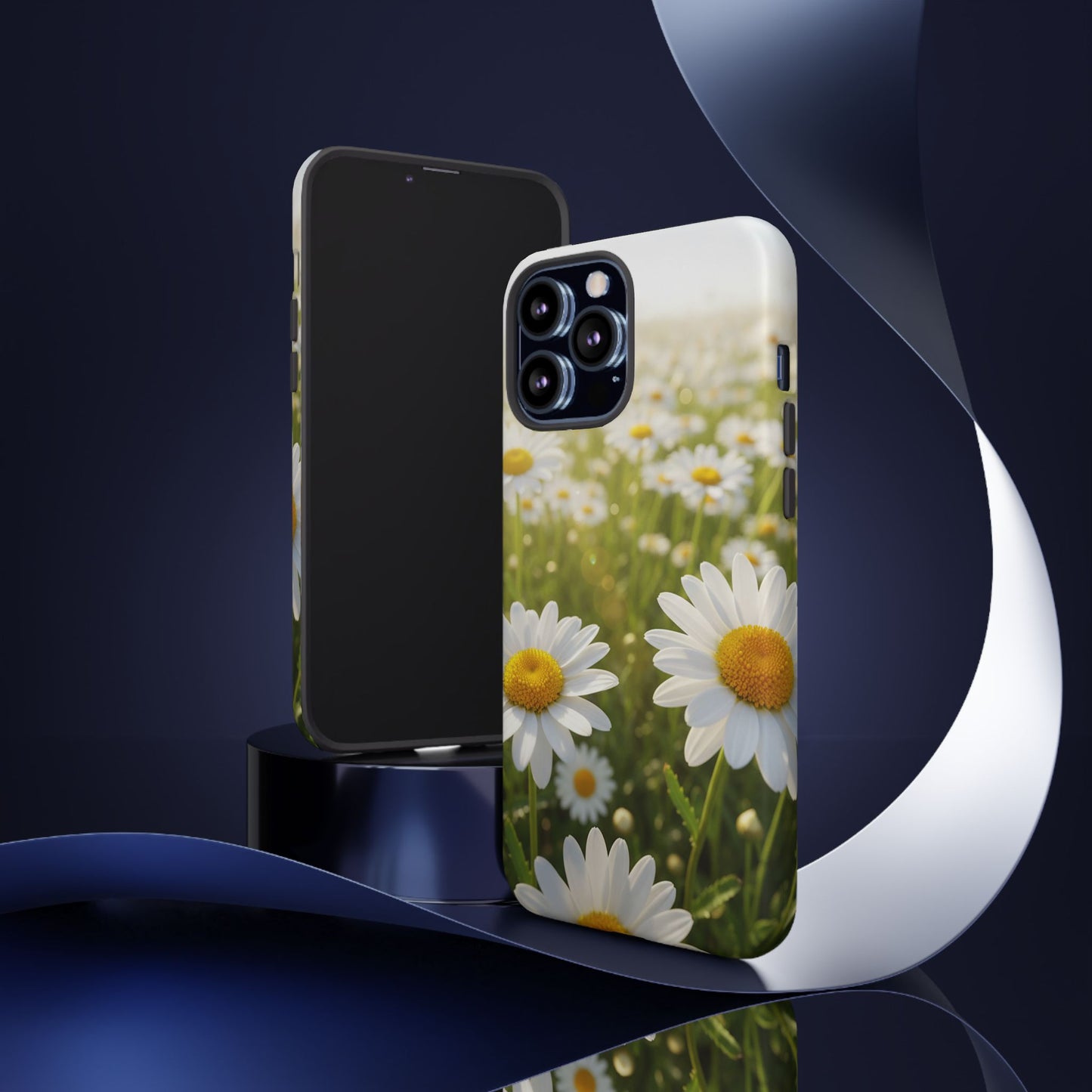 Daisy Phone Case – Floral Spring Field Tough Protective Case (iPhone, Samsung, Pixel)