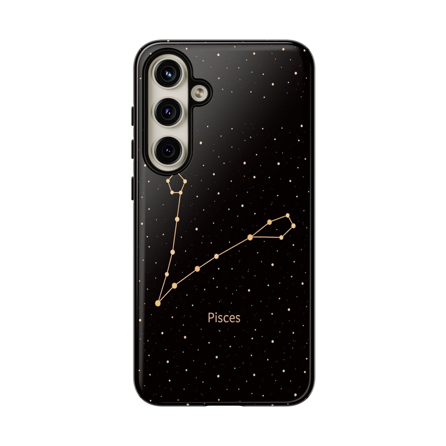 Pisces Zodiac Constellation Phone Case – Luxe Gold Celestial Cover