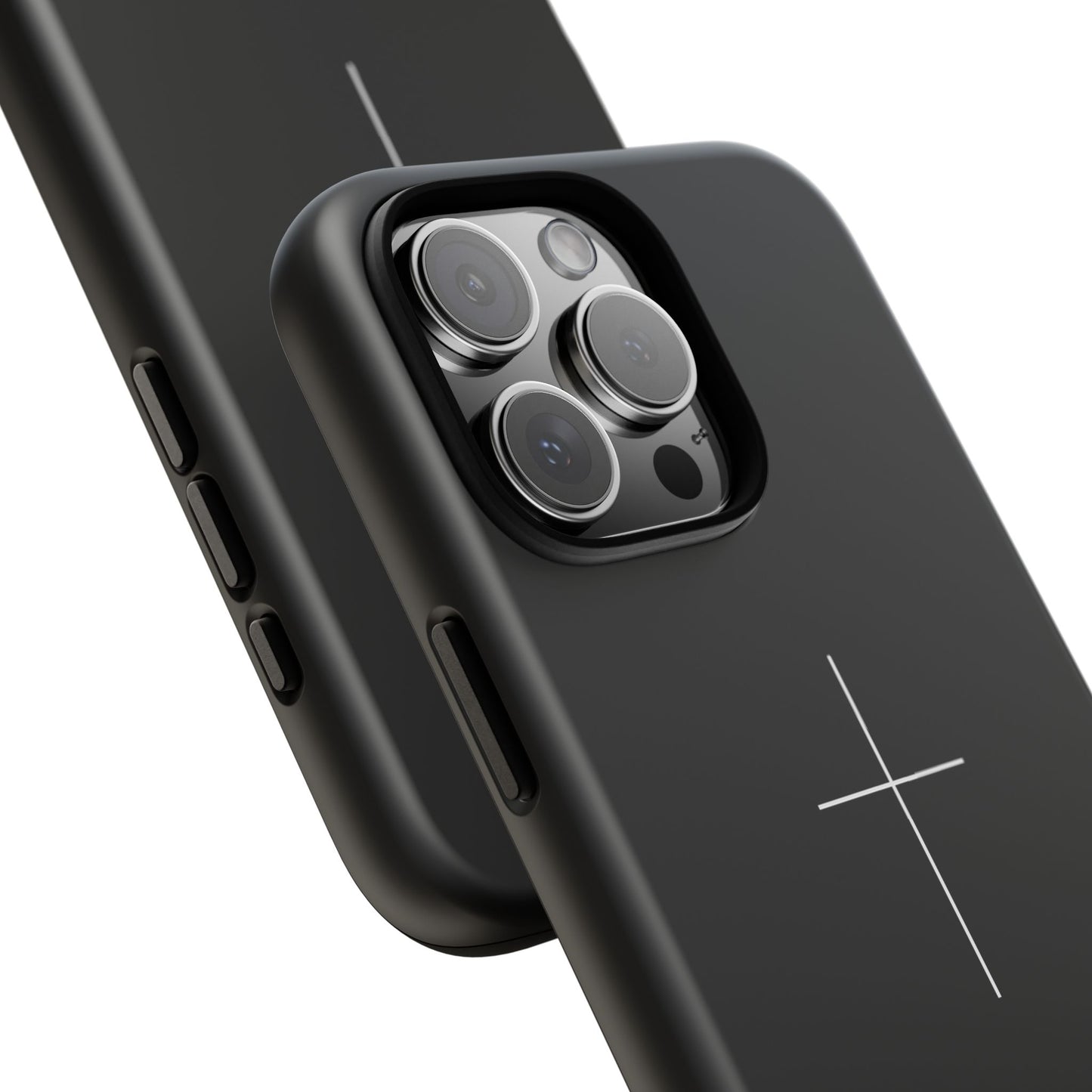 Trust in God Phone Case Minimal Cross Christian Black Tough Cover