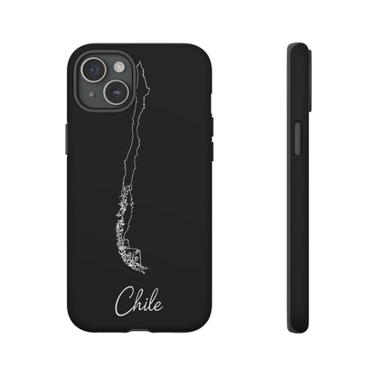 Chile Outline Phone Case – Minimal Country Map Tough Case (iPhone, Samsung, Pixel)