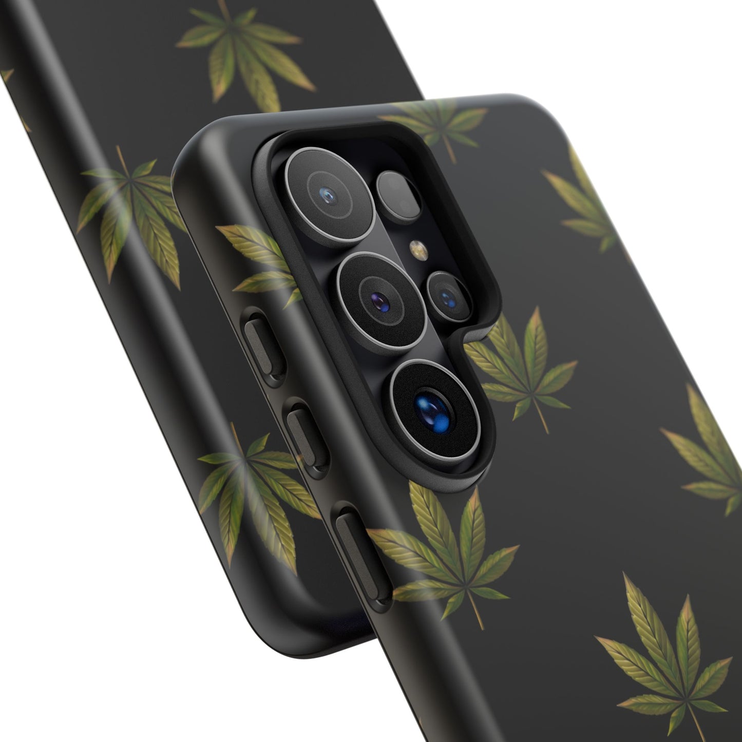 Cannabis Leaf Phone Case Green Weed Leaf Pattern Tough Protective Cover