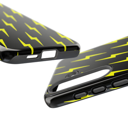 Yellow Lightning Bolt Tough Phone Case | Bold Electric Pattern Case for Iphone, Samsung Galaxy and Pixel