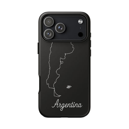 Argentina Outline Phone Case – Minimal Country Map Tough Case (iPhone, Samsung, Pixel)