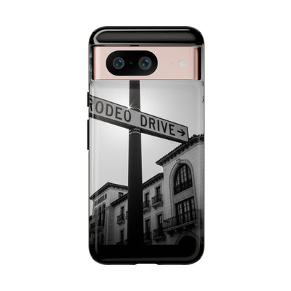 Rodeo Drive Phone Case | Los Angeles Aesthetic Black & White Photography | Luxury LA Street Tough Case for iPhone & Samsung
