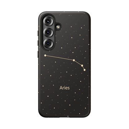 Aries Zodiac Constellation Phone Case – Luxe Gold Celestial Cover