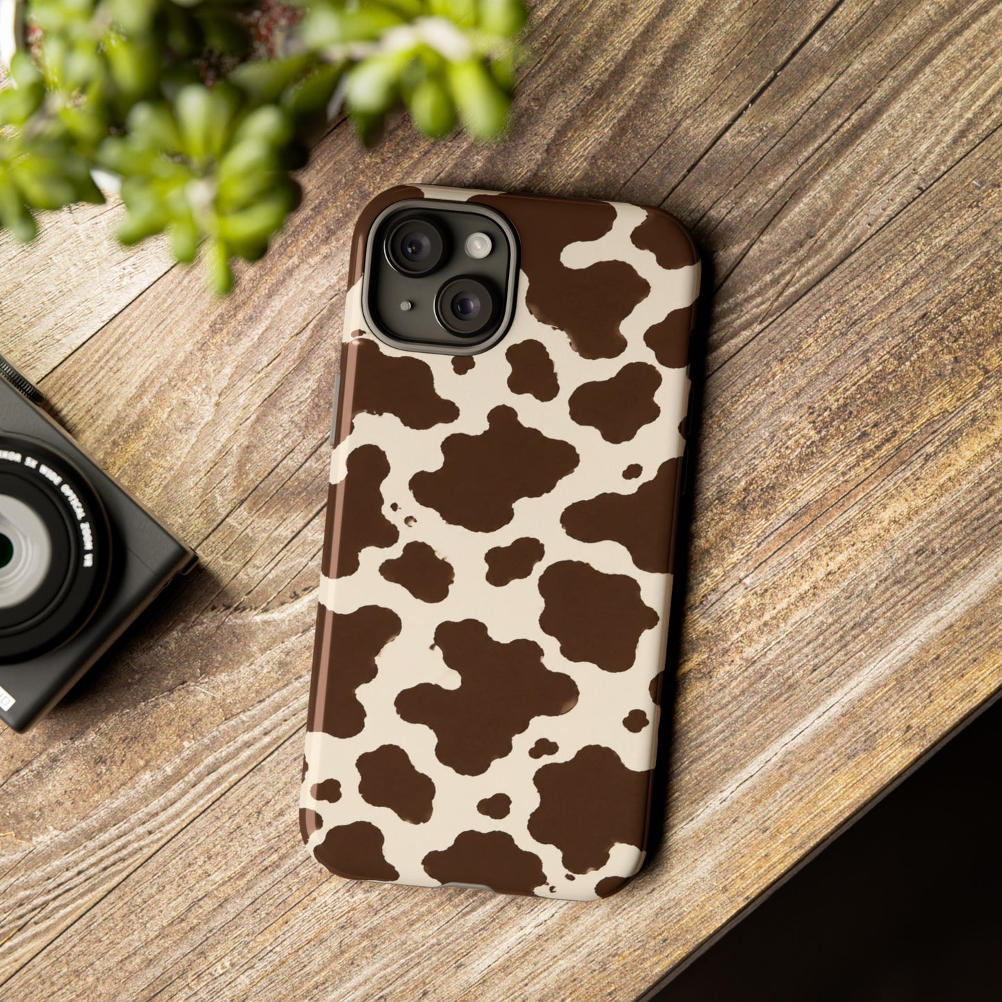 Western Cow Print Tough Phone Case for iPhone Samsung Galaxy Pixel
