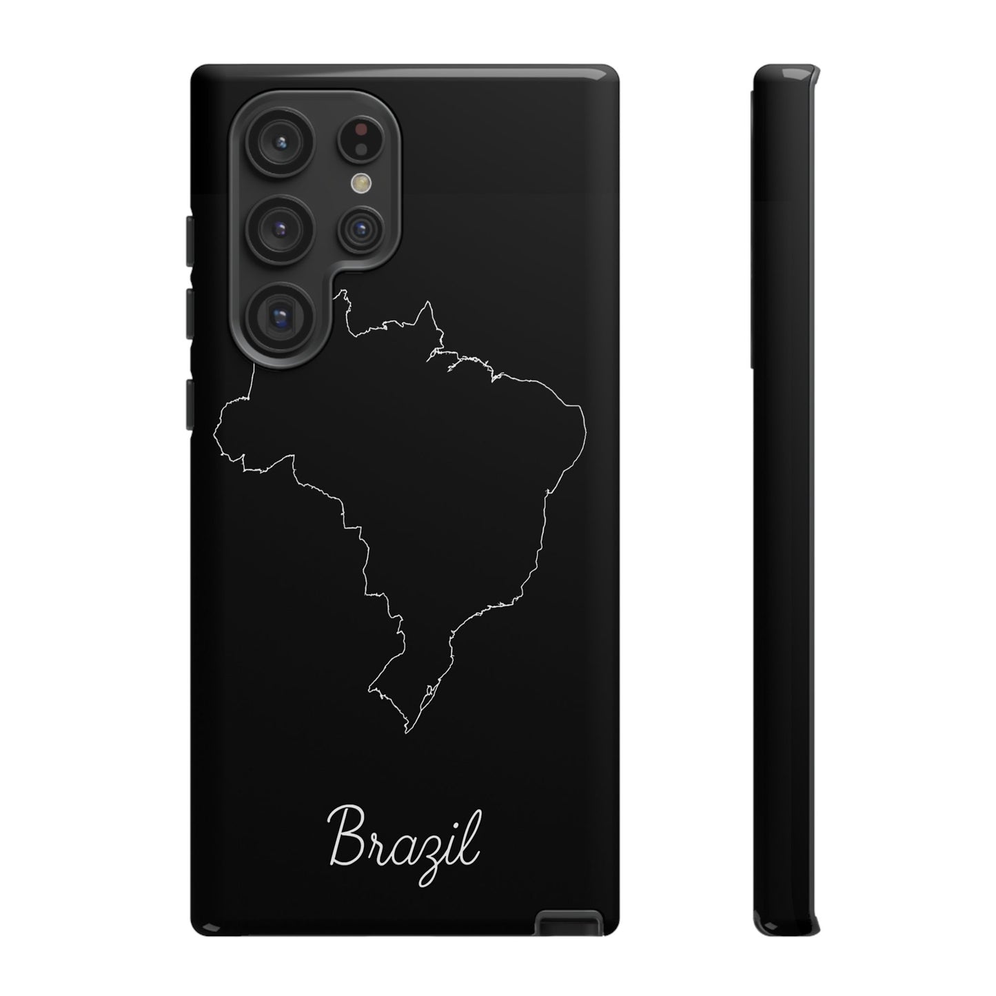 Brazil Outline Phone Case – Minimal Country Map Tough Case (iPhone, Samsung, Pixel)