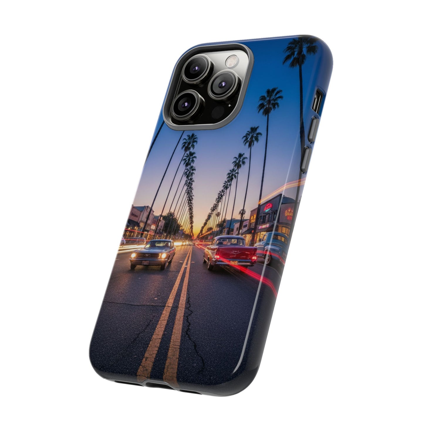 LA Sunset Boulevard Phone Case | Palm Tree Sunset Aesthetic | City Night Tough Case