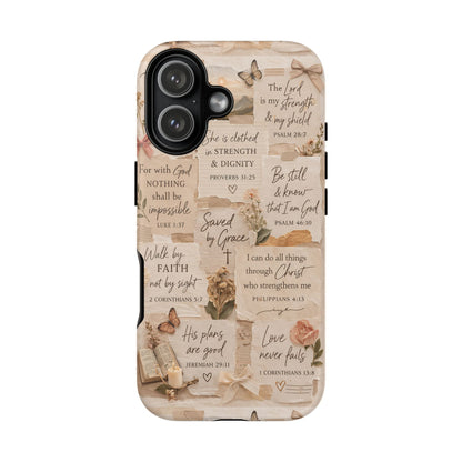 Christian Bible Verse Phone Case | Faith Scripture Aesthetic Floral Christian Case