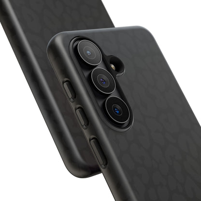 Black Leopard Phone Case | Black on Black Leopard Print Tough iPhone & Samsung Case | Matte or Glossy Protective Cover
