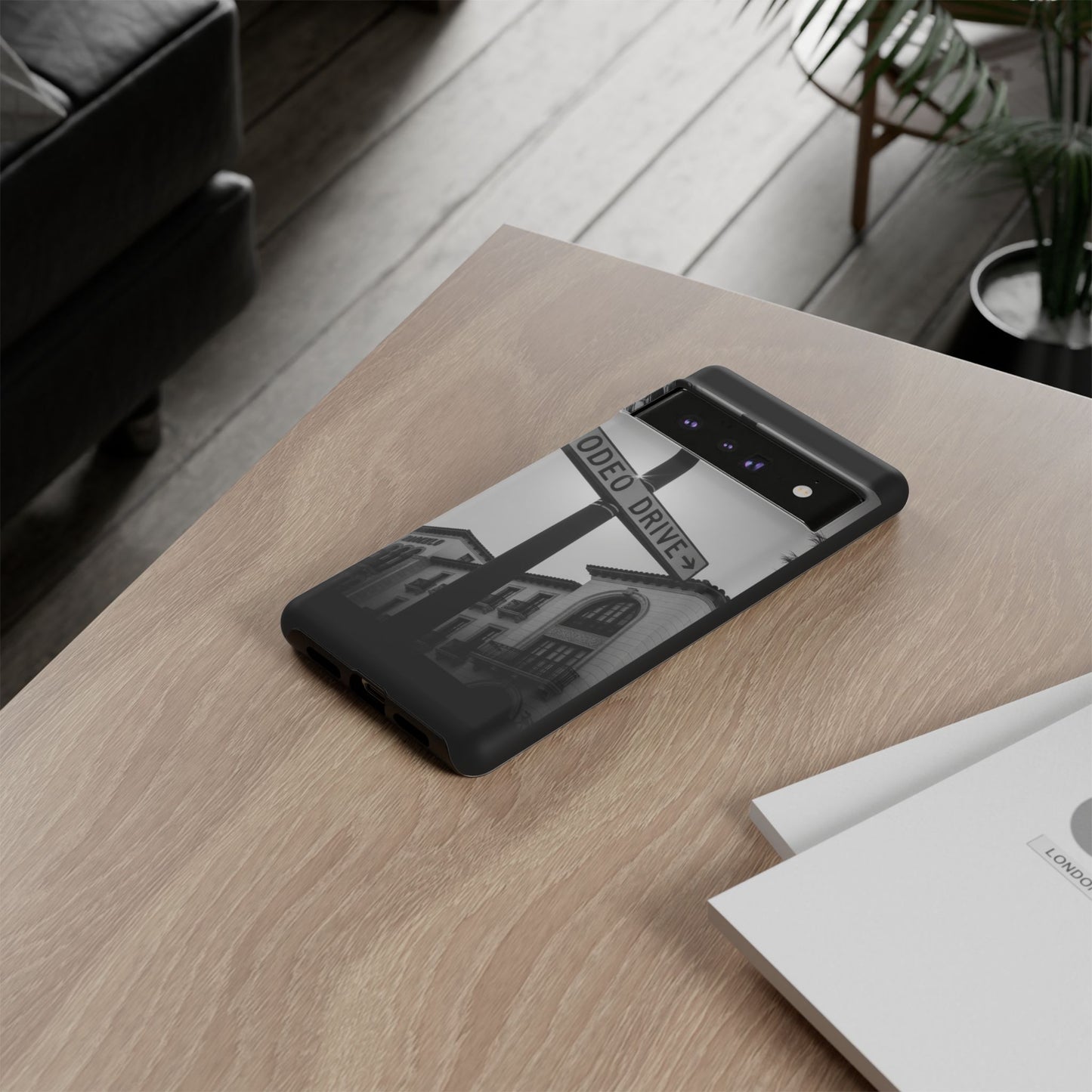 Rodeo Drive Phone Case | Los Angeles Aesthetic Black & White Photography | Luxury LA Street Tough Case for iPhone & Samsung