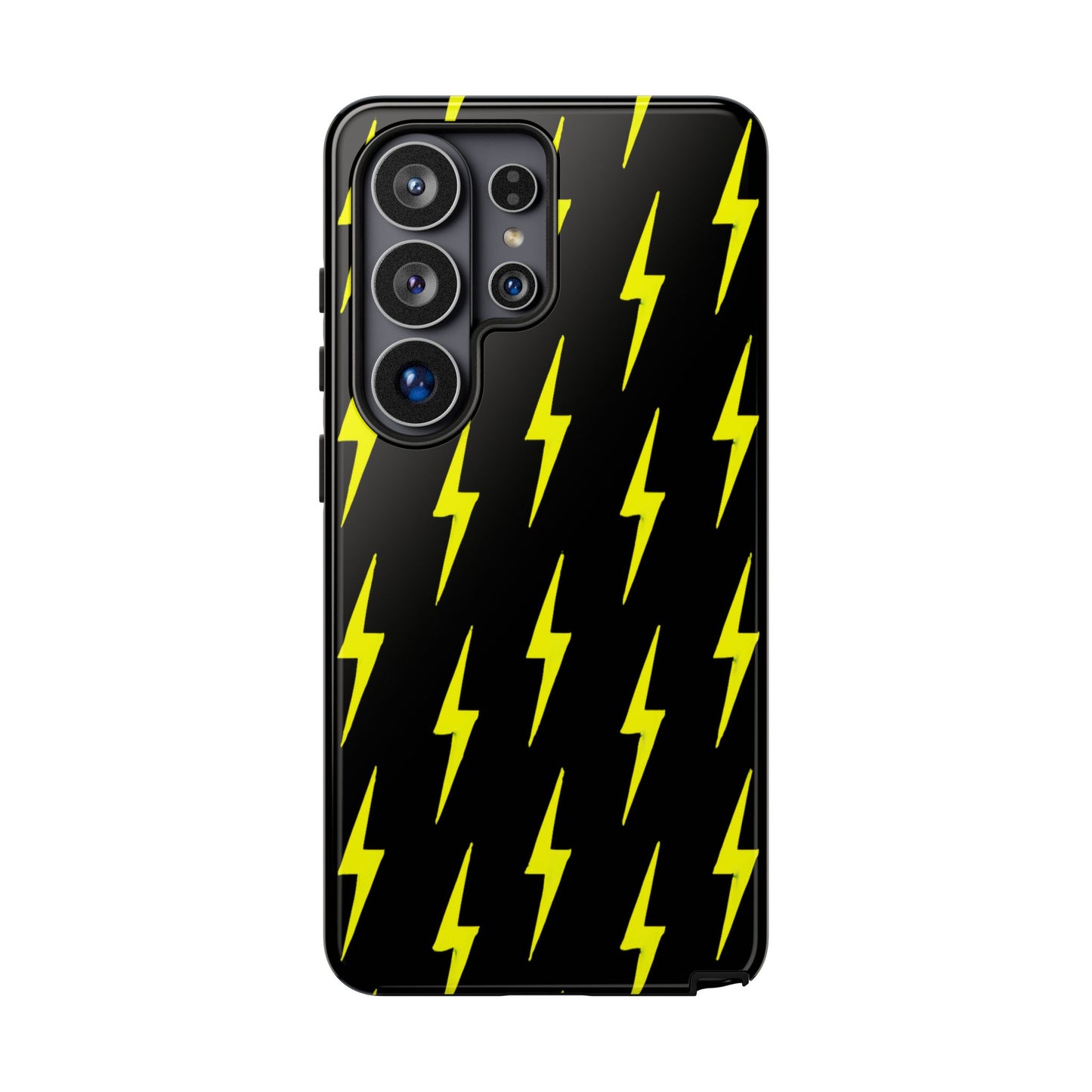 Yellow Lightning Bolt Tough Phone Case | Bold Electric Pattern Case for Iphone, Samsung Galaxy and Pixel