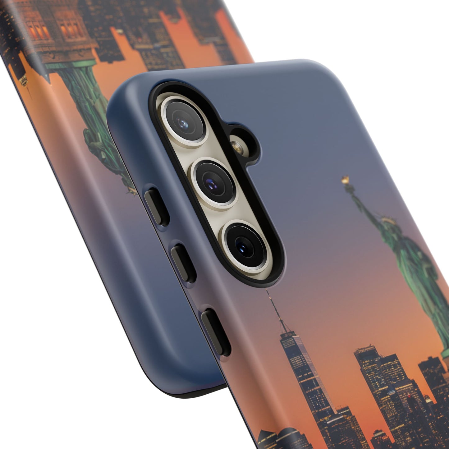 Statue of Liberty Sunset Phone Case – New York City Skyline Travel Aesthetic Tough Case