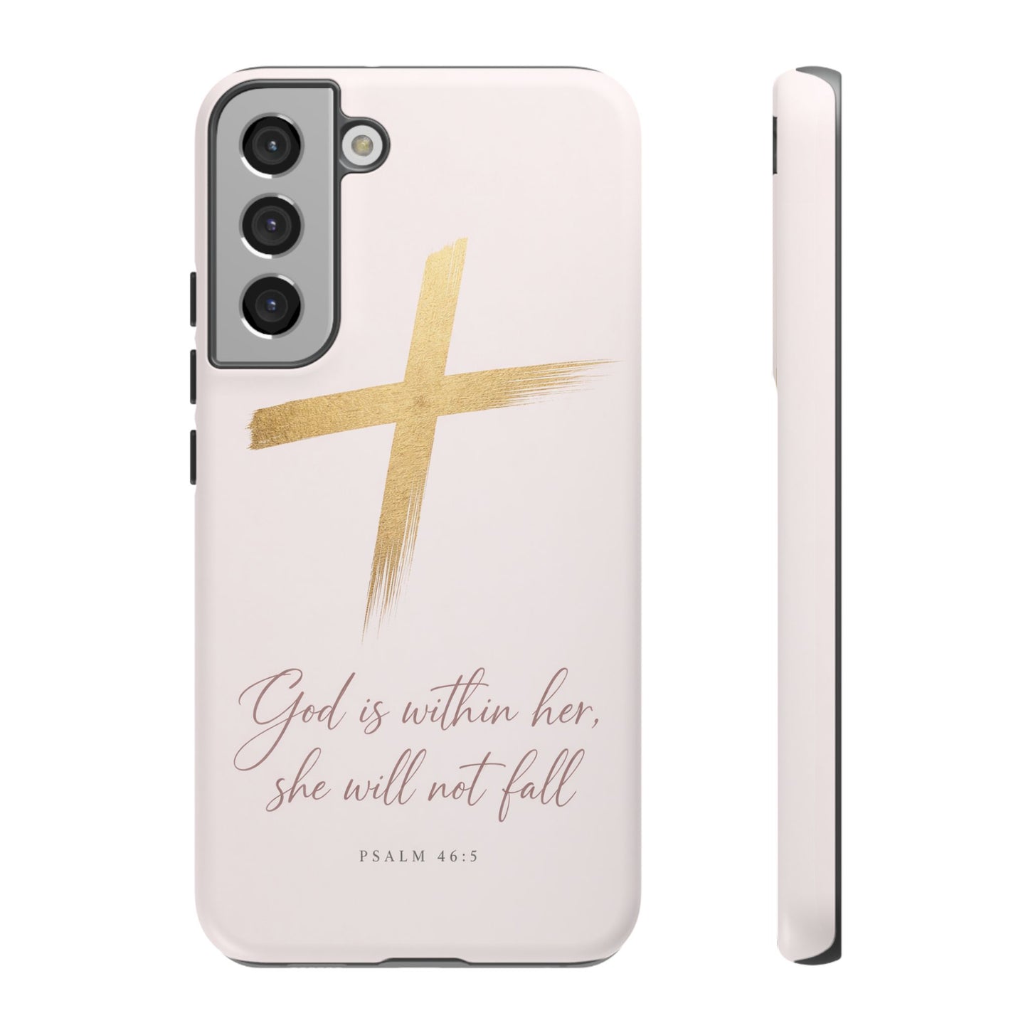 Psalm 46:5 God Is Within Her Christian Cross Phone Case Faith Gift