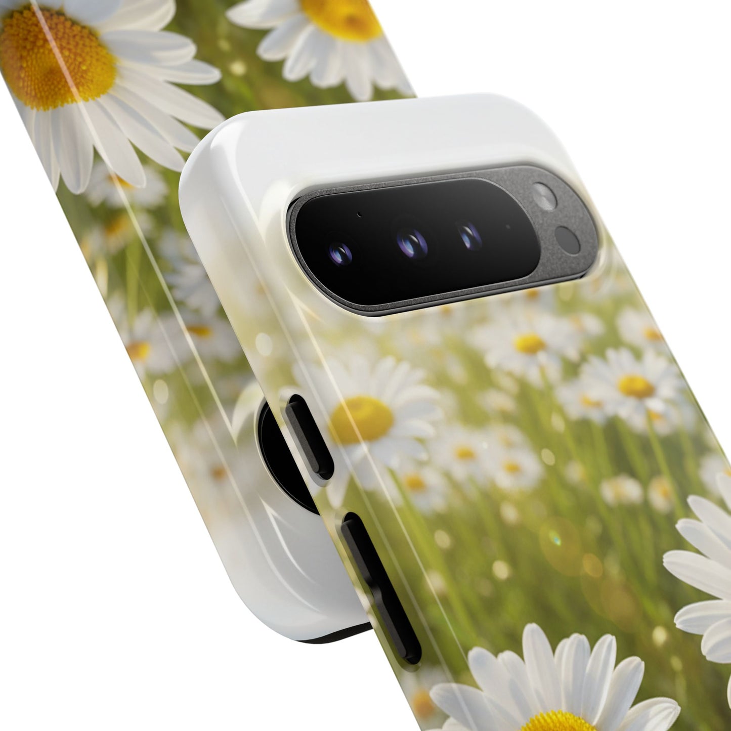 Daisy Phone Case – Floral Spring Field Tough Protective Case (iPhone, Samsung, Pixel)