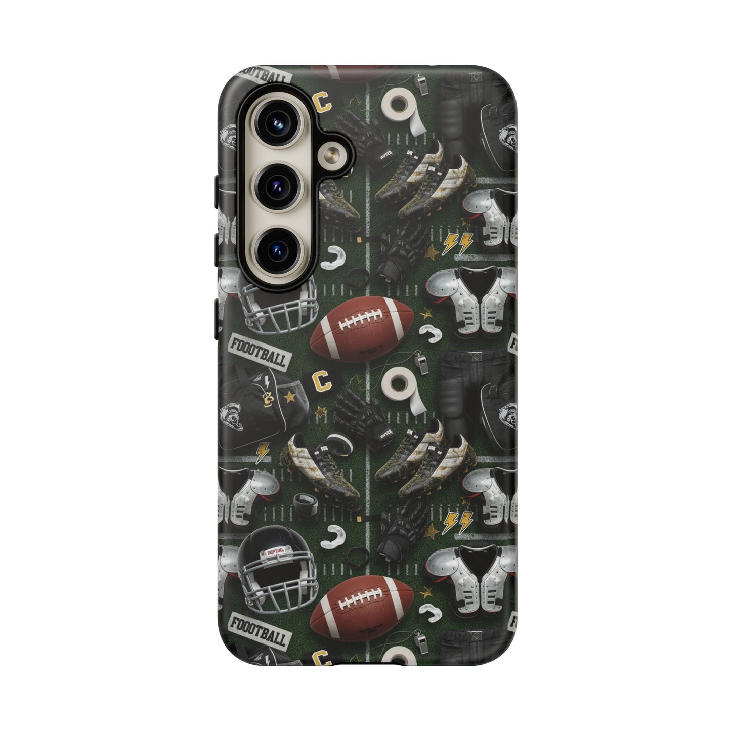 Football Pattern Phone Case – Sports Fan Tough Protective Game Day Case