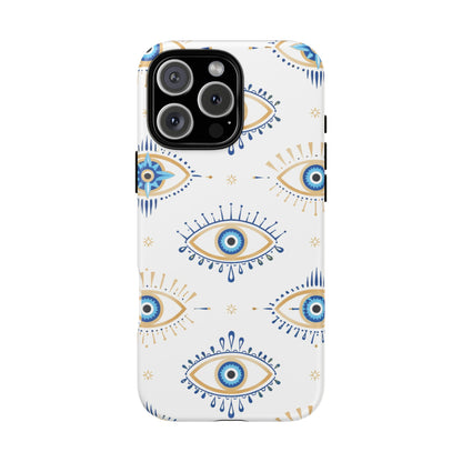 Blue Evil Eye Phone Case – Protective Slim Shockproof Cover for Iphone, Samsung Galaxy and Pixel