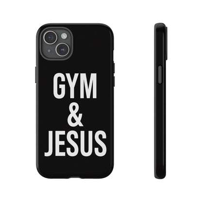 Gym & Jesus Phone Case Christian Faith Workout Gym Motivation Case