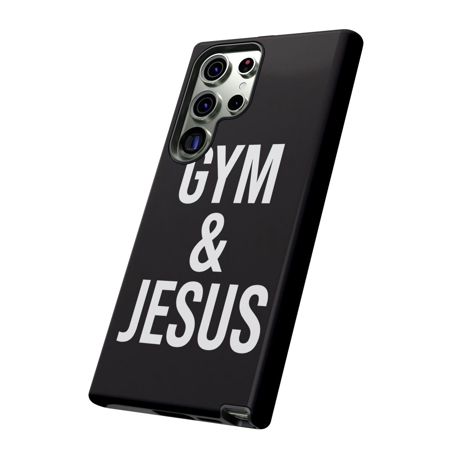Gym & Jesus Phone Case Christian Faith Workout Gym Motivation Case