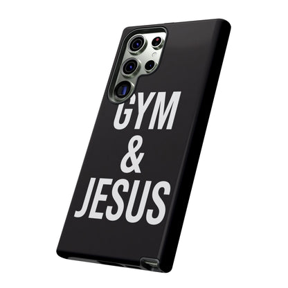 Gym & Jesus Phone Case Christian Faith Workout Gym Motivation Case