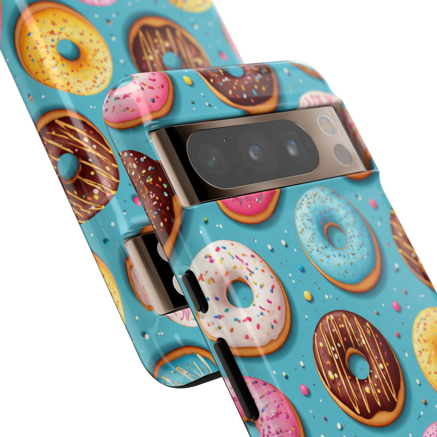 Cute Donut Pattern Phone Case – Colorful Sprinkles Dessert Design for Iphone, Samsung Galaxy and Pixel
