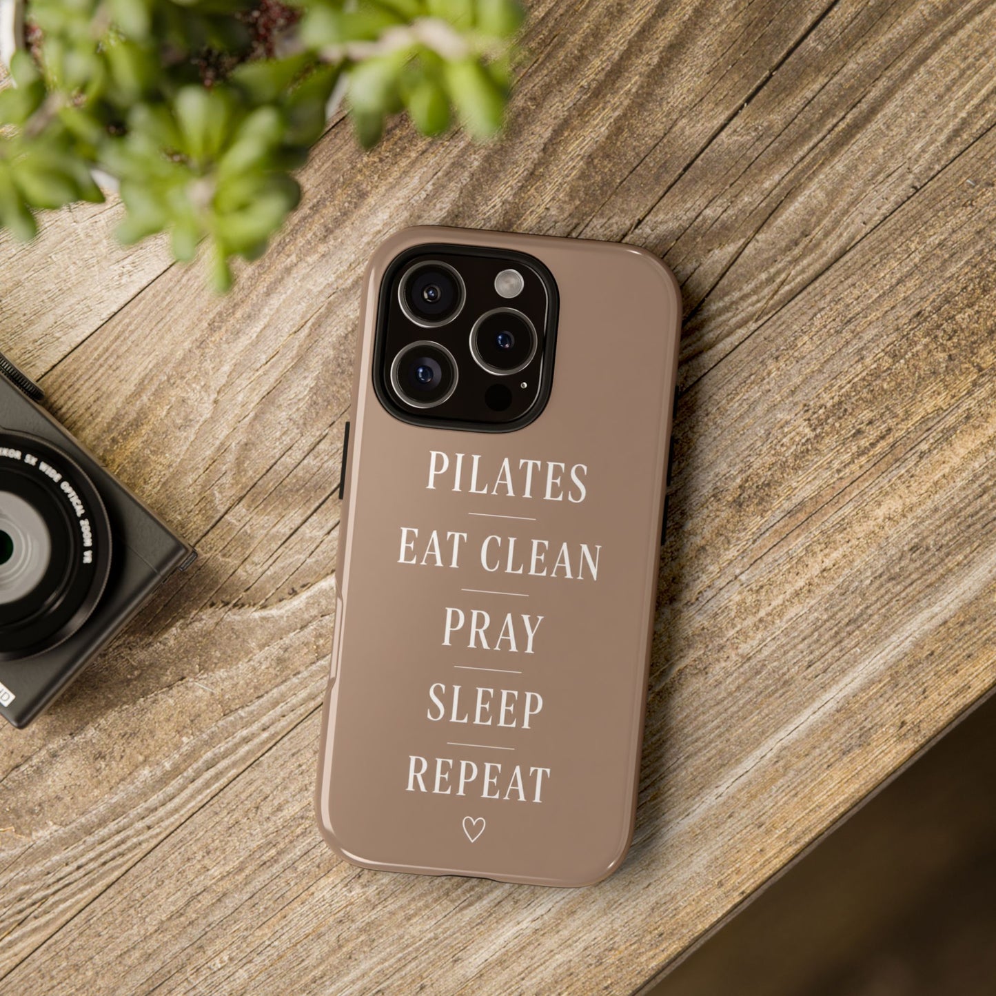 Pilates Phone Case | Eat Clean Pray Sleep Repeat Aesthetic | Wellness Girl Gift