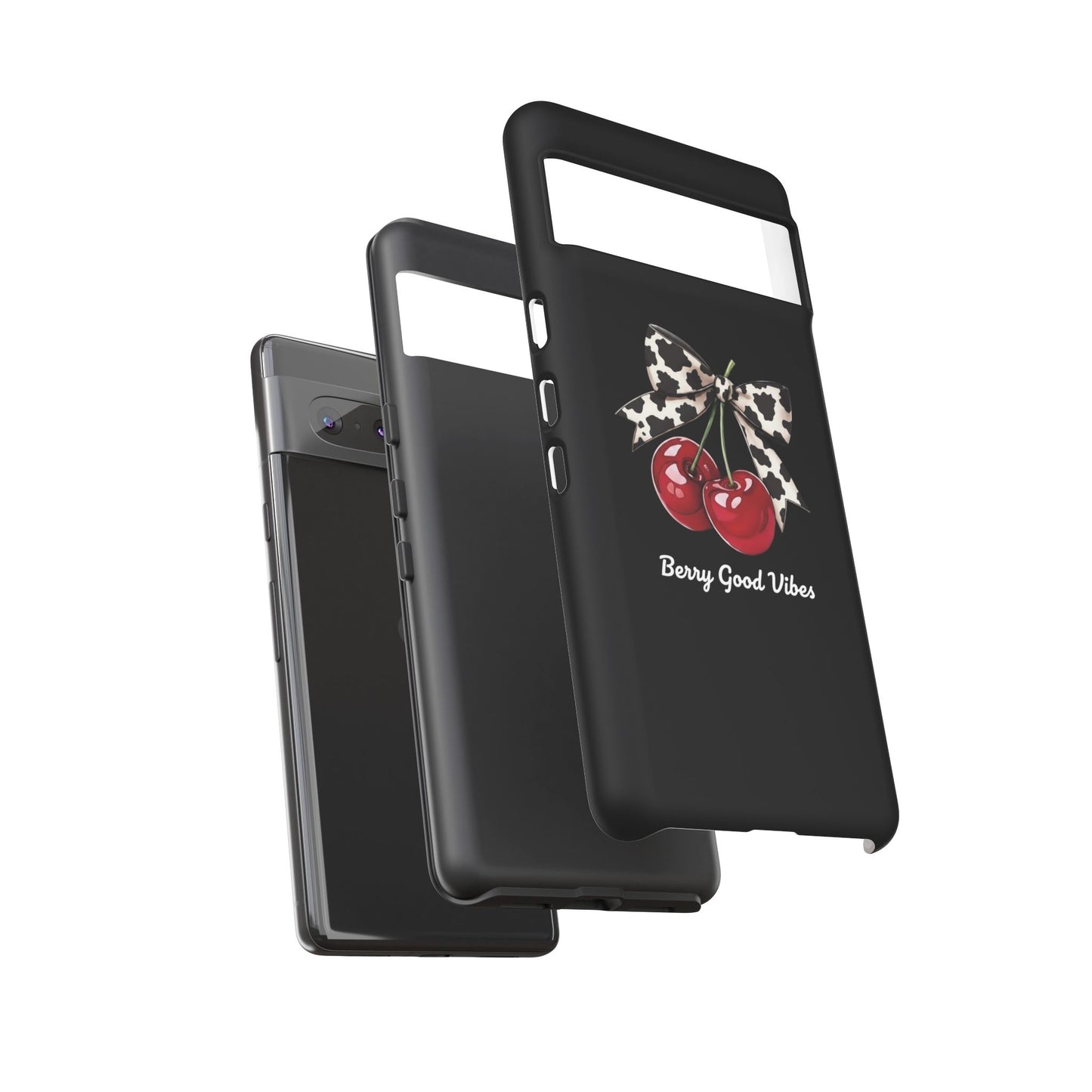 Cherry Cow Print Phone Case | Coquette Bow Aesthetic iPhone & Samsung Tough Case