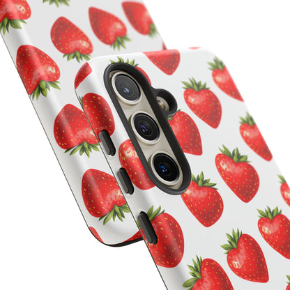 Cute Strawberry Phone Case – Aesthetic Fruit Pattern Protective Cover for Iphone, Samsung Galaxy and Pixel
