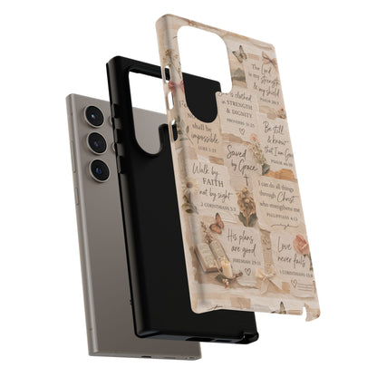 Christian Bible Verse Phone Case | Faith Scripture Aesthetic Floral Christian Case