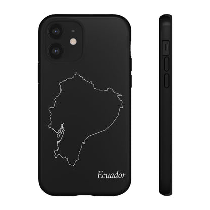 Ecuador Outline Phone Case – Minimal Country Map Tough Case (iPhone, Samsung, Pixel)