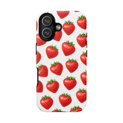 Cute Strawberry Phone Case – Aesthetic Fruit Pattern Protective Cover for Iphone, Samsung Galaxy and Pixel