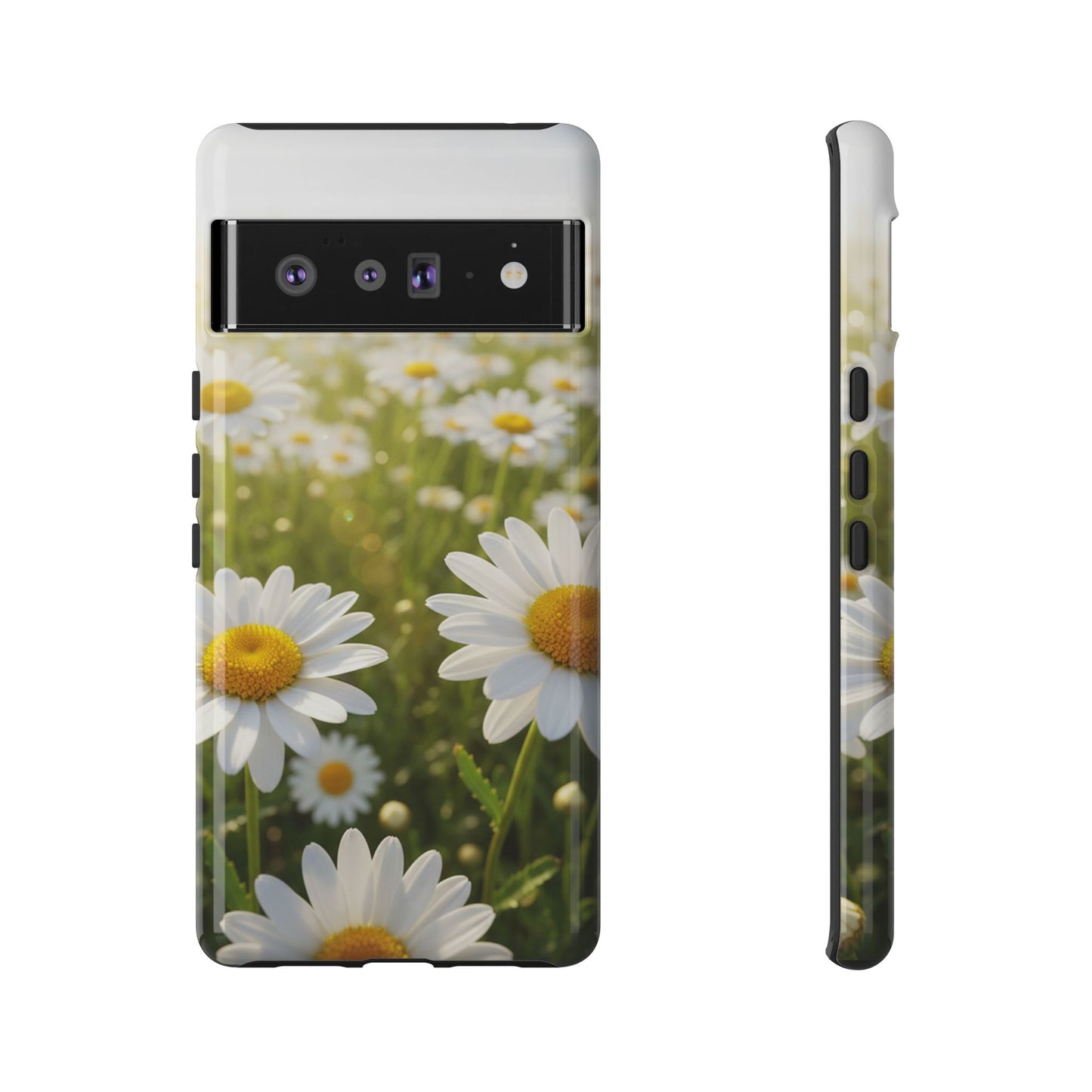 Daisy Phone Case – Floral Spring Field Tough Protective Case (iPhone, Samsung, Pixel)