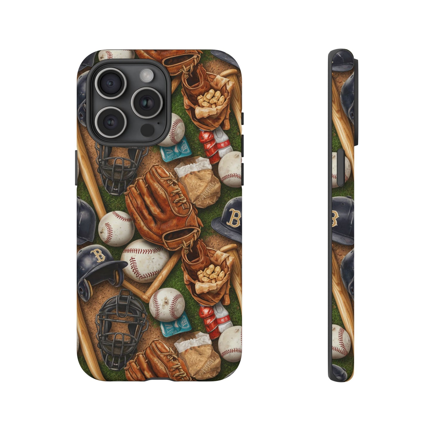 Baseball Gear Collage Phone Case – Vintage Baseball Equipment Sports Tough Case