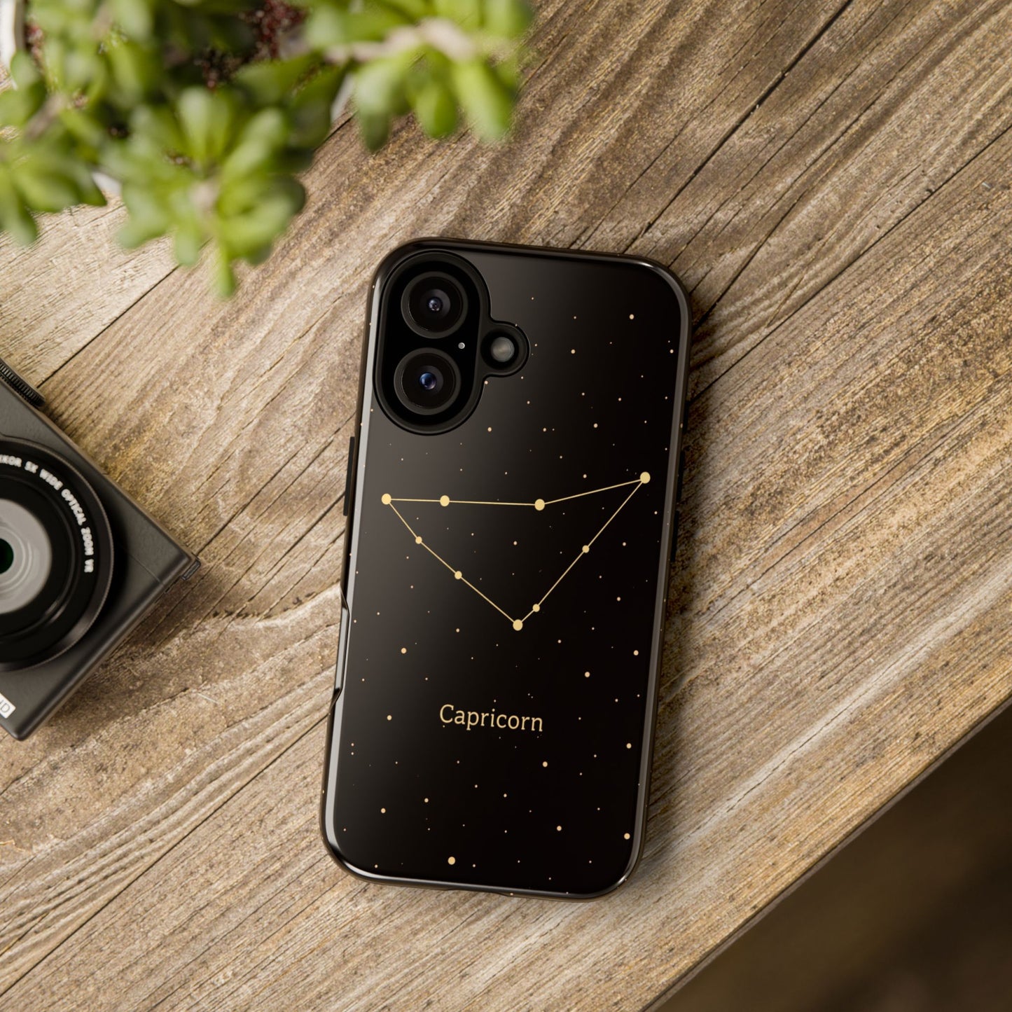Capricorn Zodiac Constellation Phone Case – Luxe Gold Celestial Cover