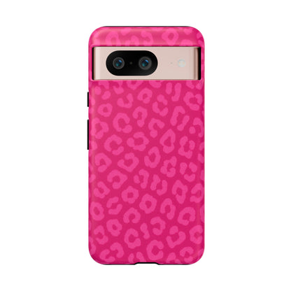 Hot Pink Leopard Print Phone Case – Bold Coquette Leopard Tough Case