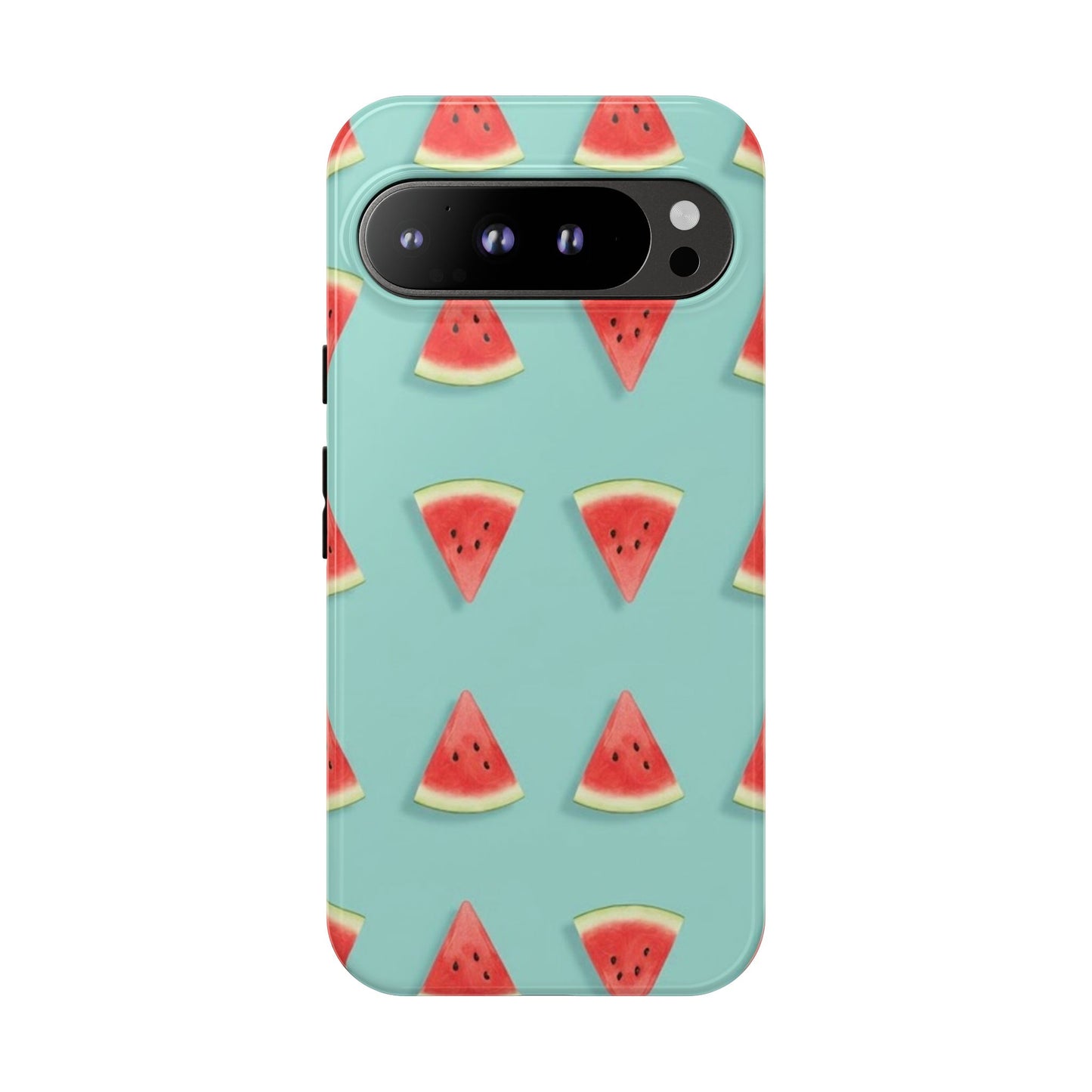 Watermelon Phone Case – Pastel Blue Summer Fruit Tough Case (iPhone, Samsung, Pixel)