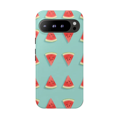 Watermelon Phone Case – Pastel Blue Summer Fruit Tough Case (iPhone, Samsung, Pixel)