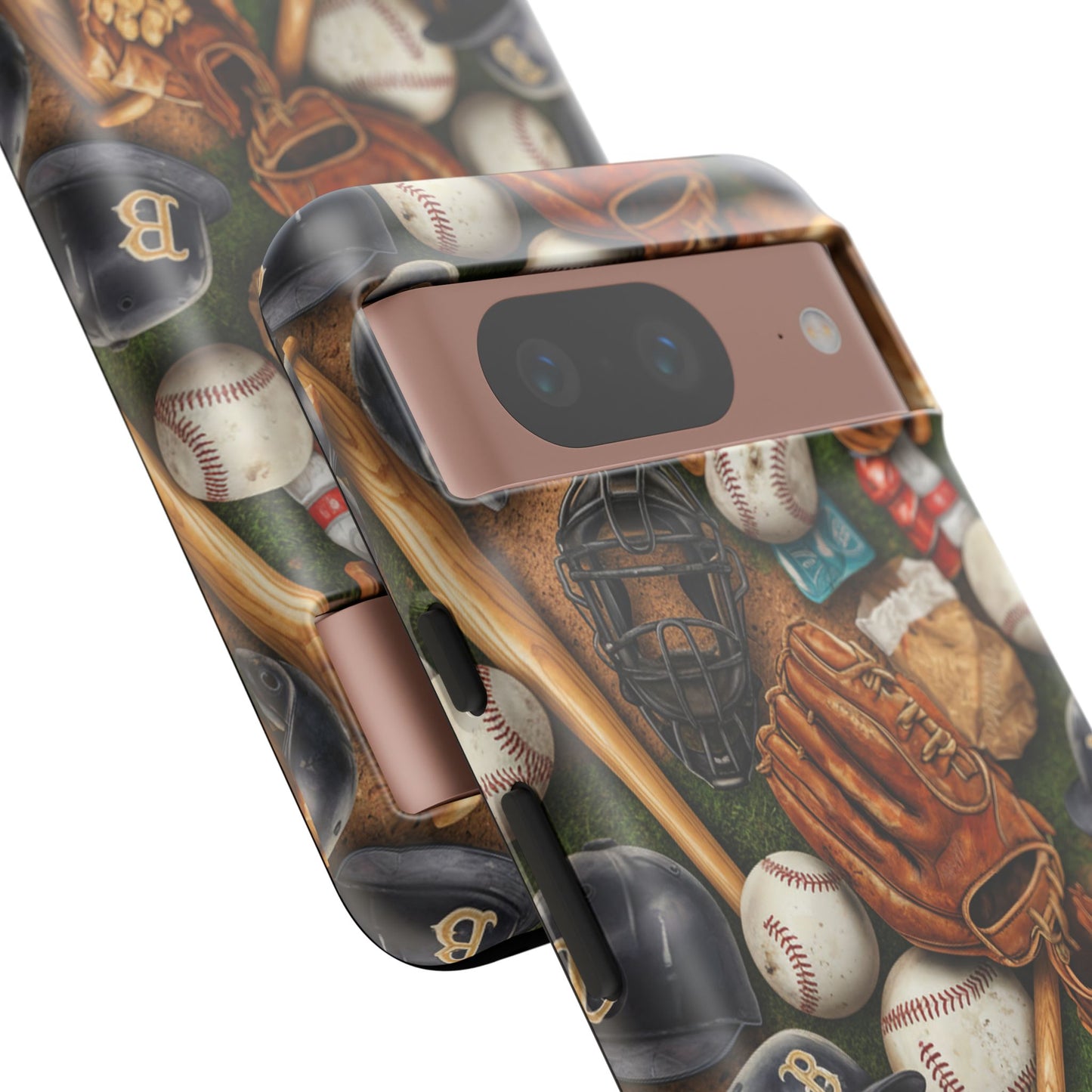 Baseball Gear Collage Phone Case – Vintage Baseball Equipment Sports Tough Case