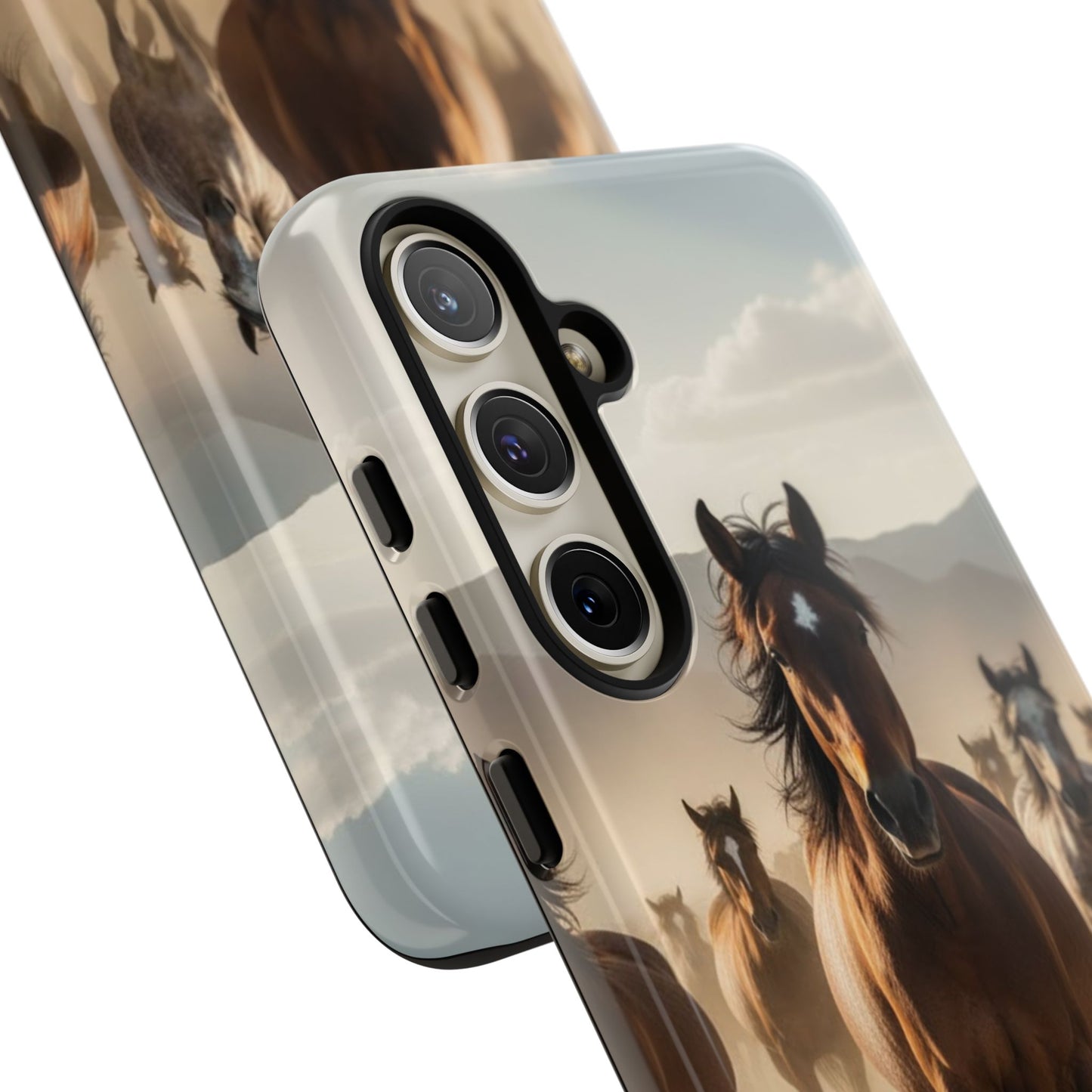 Running Horses Phone Case | Wild Mustang Herd Tough Protective Cover