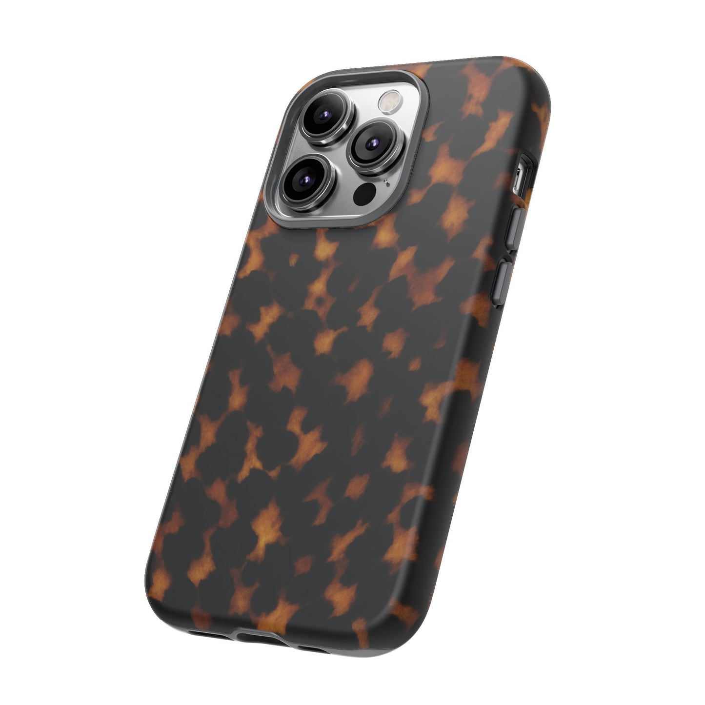 Tortoiseshell Pattern Tough Phone Case | Classic Leopard-Style Protective Cover