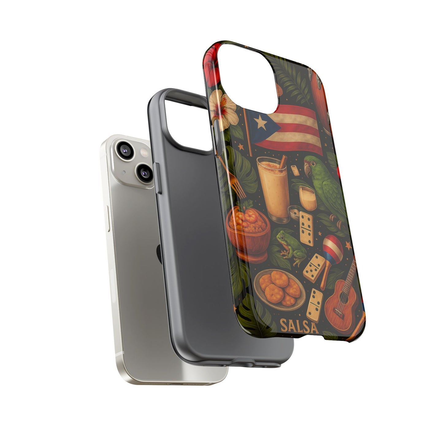 Puerto Rican Culture Phone Case | Boricua Icons Caribbean Aesthetic Tough Protective Case