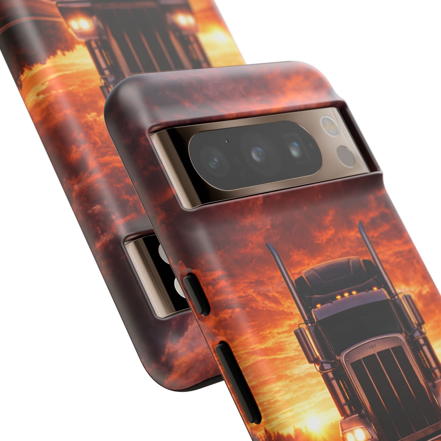 Big Rig Truck Phone Case Sunset Highway Semi Truck iPhone Samsung Cover