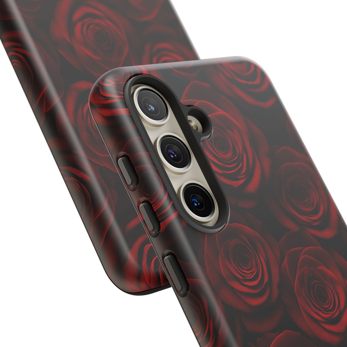 Dark Red Rose Phone Case – Gothic Floral Tough Case (iPhone, Samsung, Pixel)