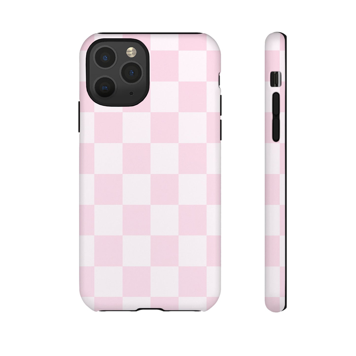 Pink Checkerboard Phone Case | Aesthetic Tough Protective Case