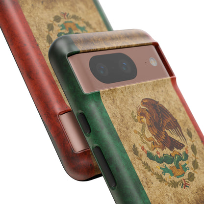 Vintage Mexico Flag Phone Case – Mexican Pride Grunge Flag Aesthetic Tough Case