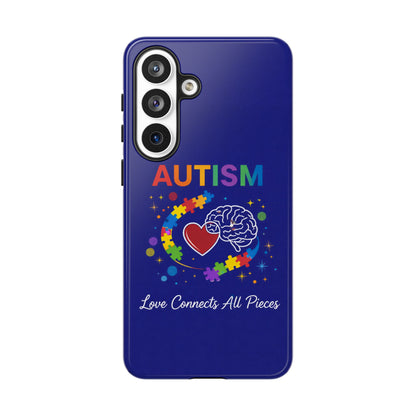 Autism Awareness Tough Case – "Love Connects All Pieces" Phone Case for Iphone, Samsung Galaxy and Pixel