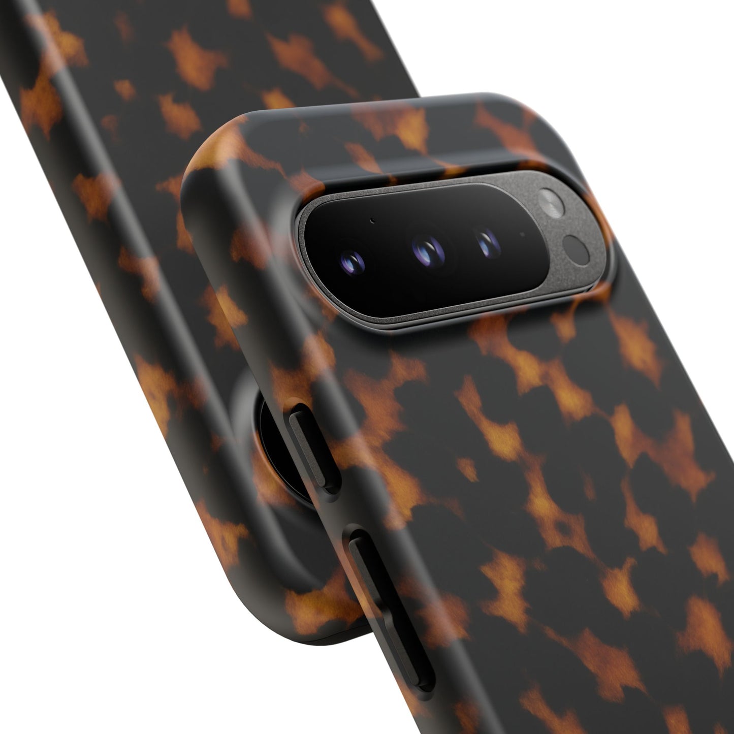 Tortoiseshell Pattern Tough Phone Case | Classic Leopard-Style Protective Cover