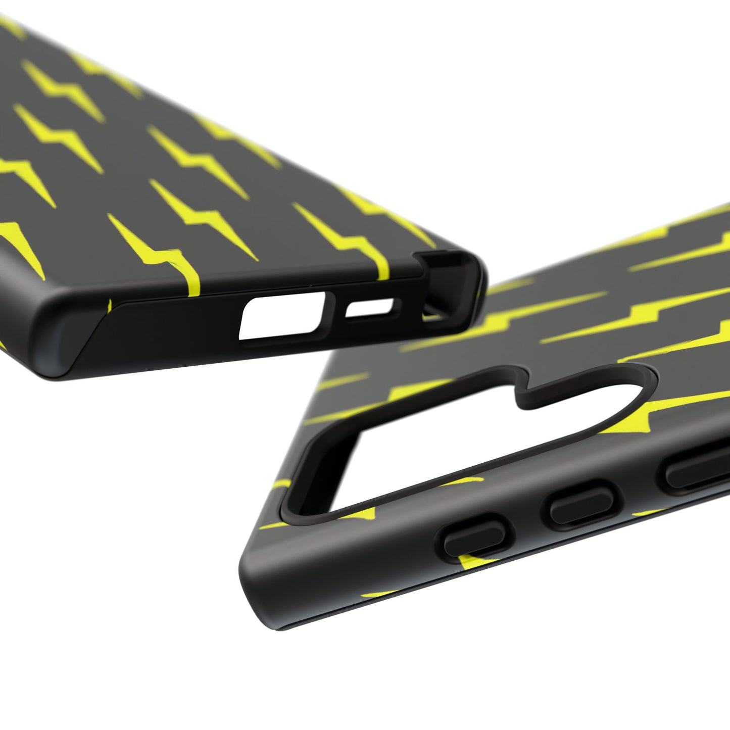 Yellow Lightning Bolt Tough Phone Case | Bold Electric Pattern Case for Iphone, Samsung Galaxy and Pixel