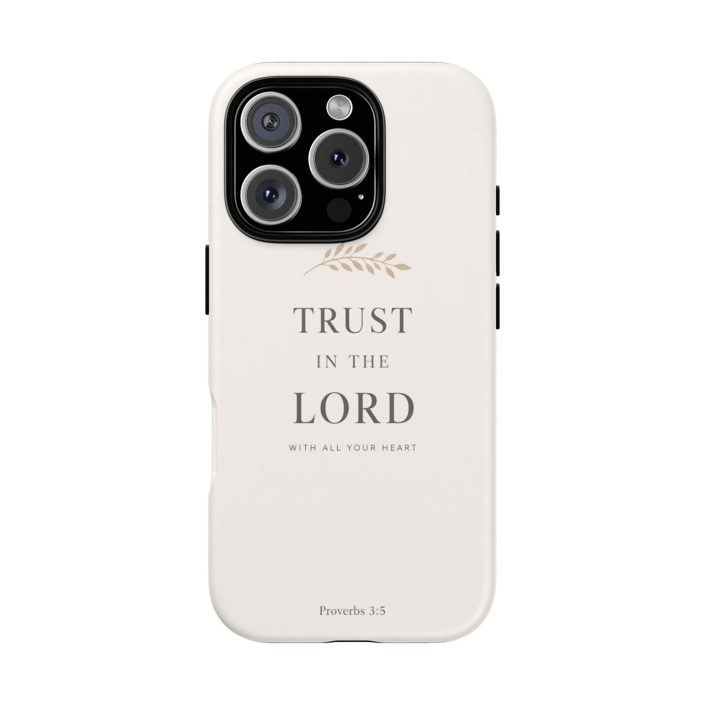 Proverbs 3:5 Christian Phone Case Trust in the Lord Minimalist Faith Cover