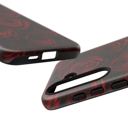 Dark Red Rose Phone Case – Gothic Floral Tough Case (iPhone, Samsung, Pixel)